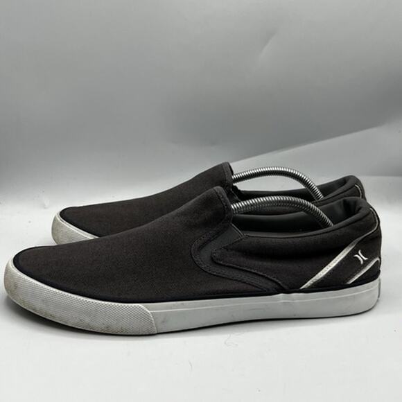 Hurley Mens Arlo Slip On Gray Canvas Size 11 Skateboarding Slip On Shoes Sneaker - Picture 4 of 13